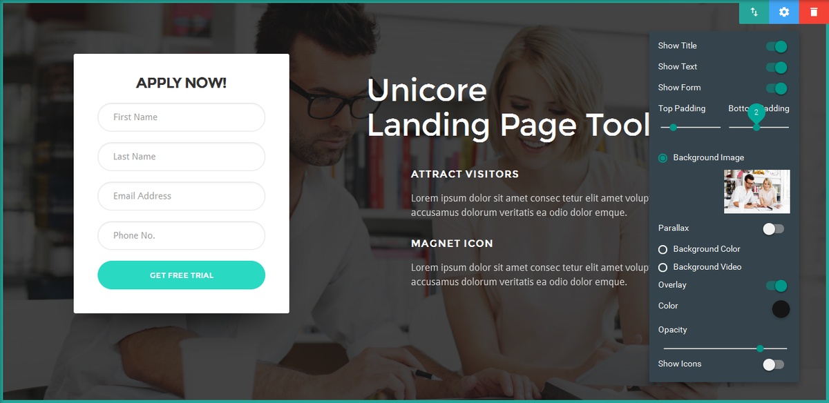Custom Bootstrap Landing Page Theme 