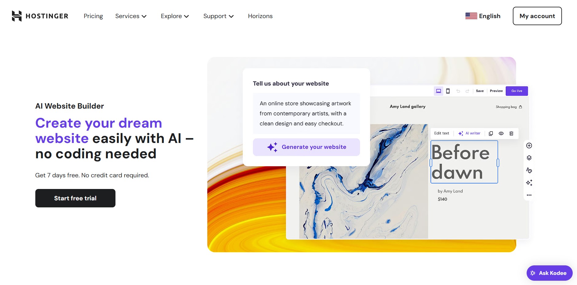 Hostinger AI Website Builder