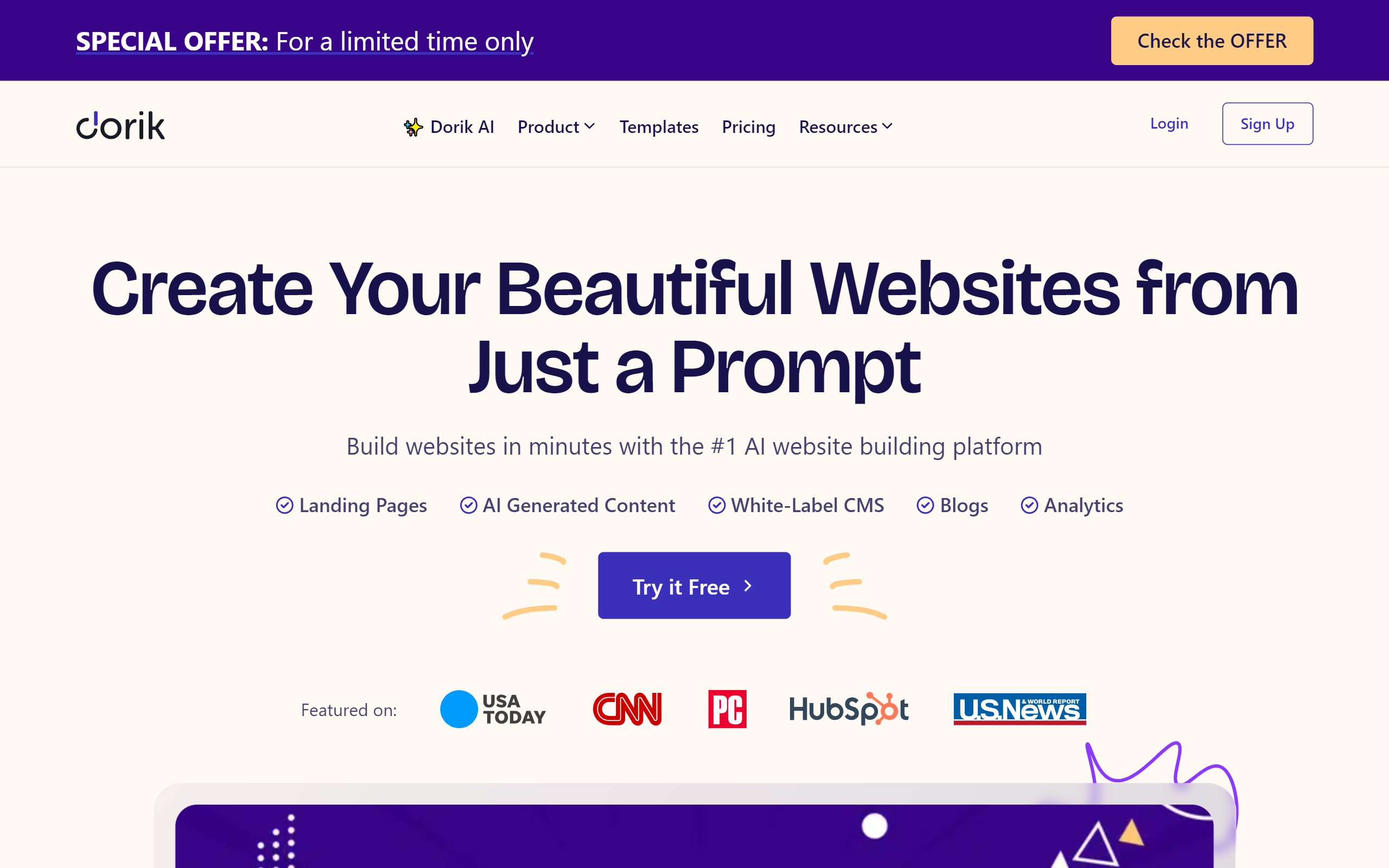 Dorik AI Website Builder